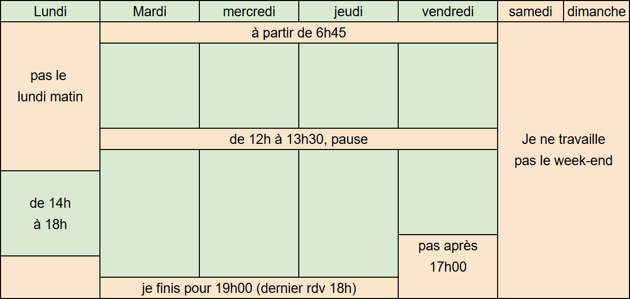 Grille d'horaires MTC